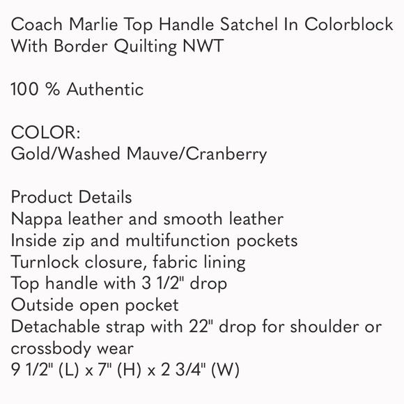COACH Marlie bag 🥰 - Picture 5 of 12